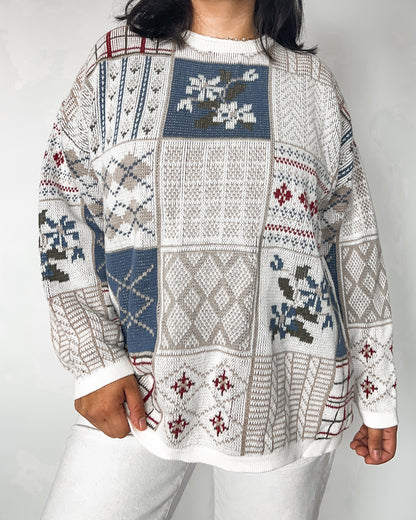 Cotton Harbor Multi Patterned Sweater