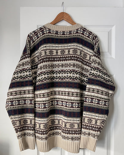 Woods & Gray Neutral Pattern Sweater