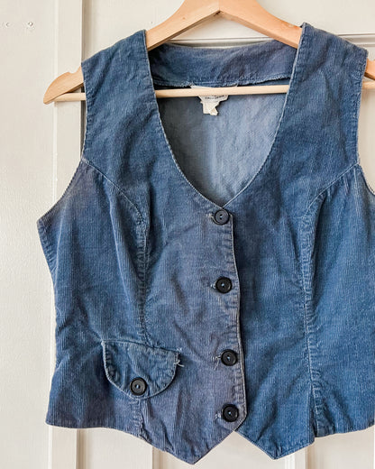 Blue Corduroy Vest