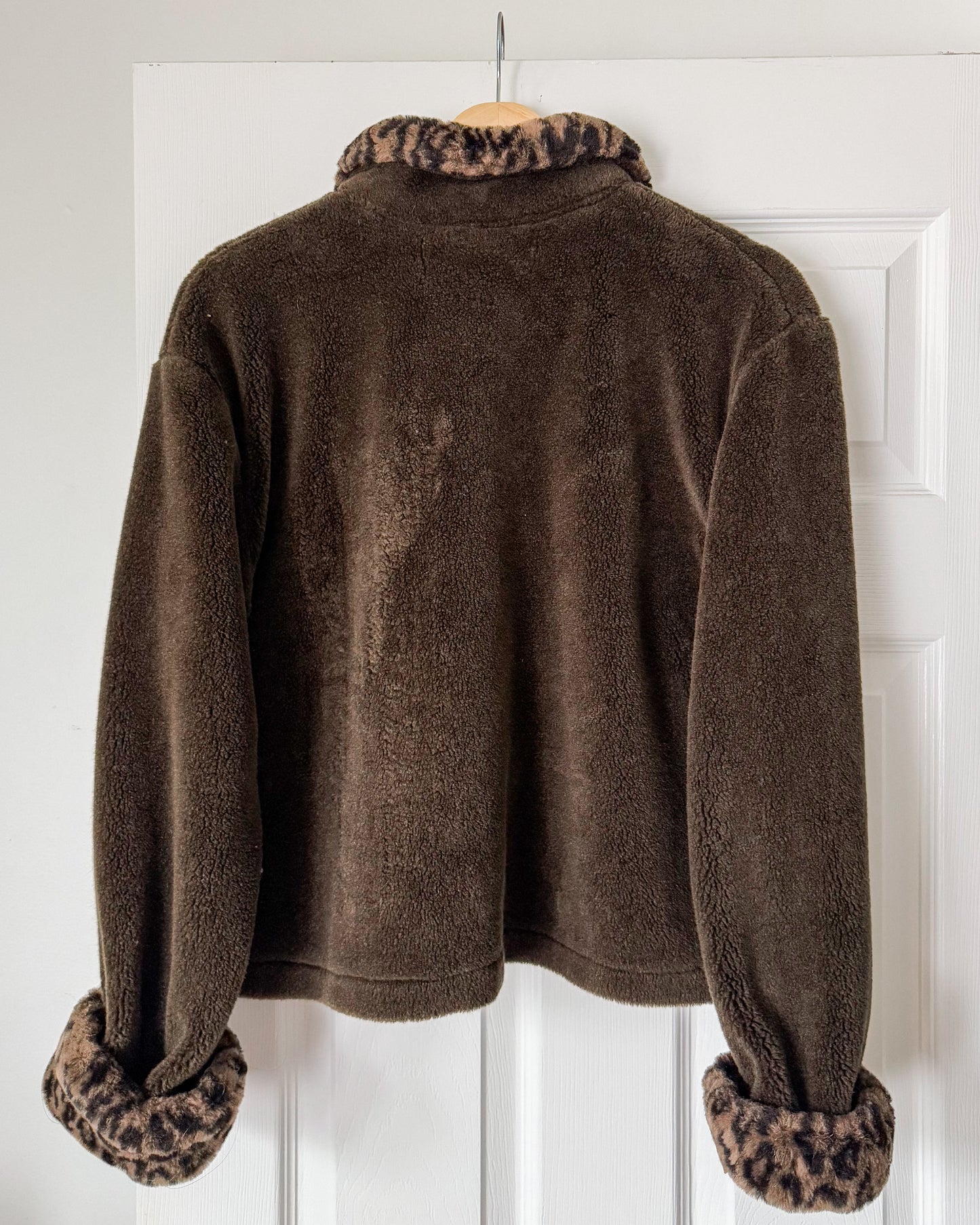 Brown Fleece With Animal Print