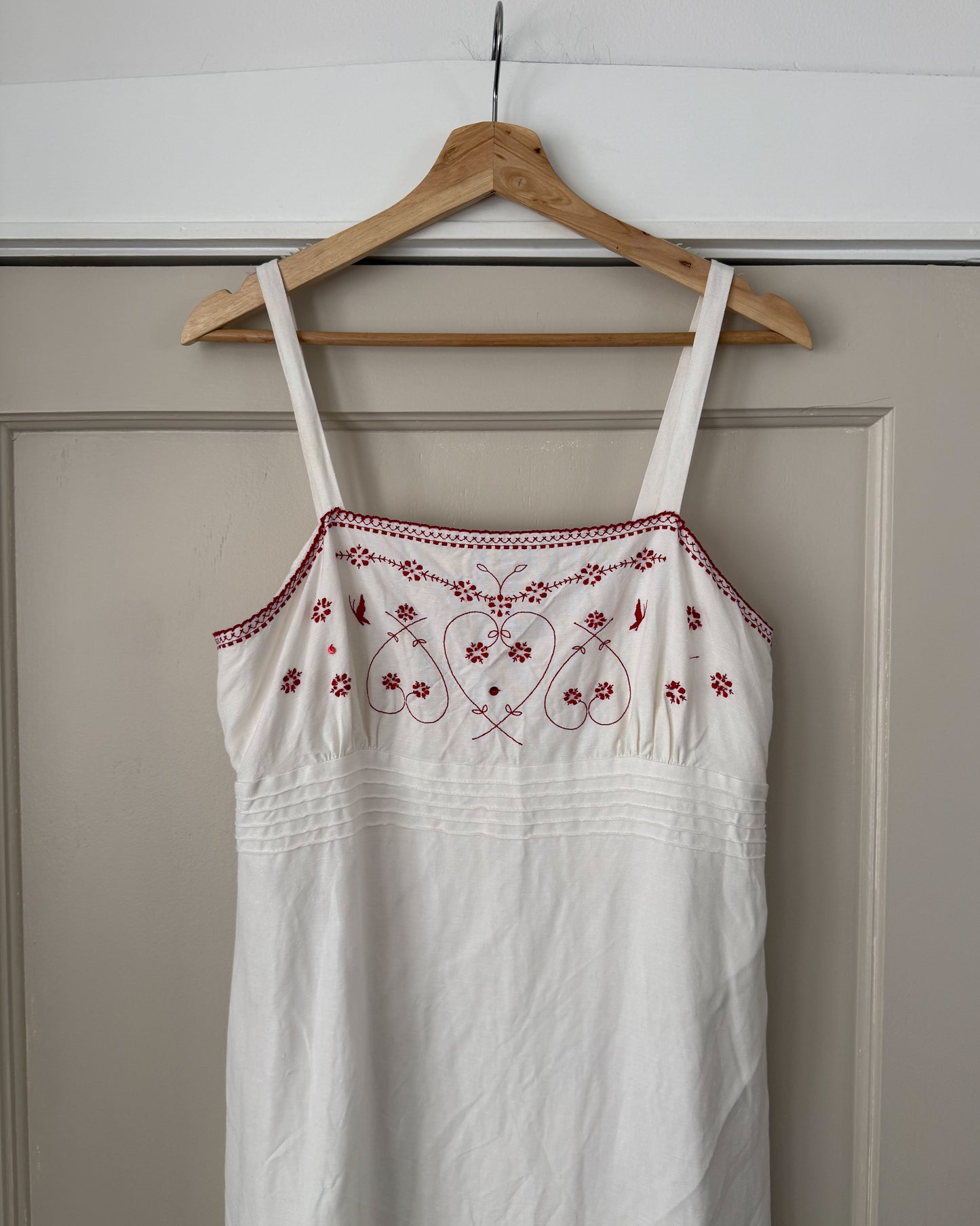 Red Embroidered Dress