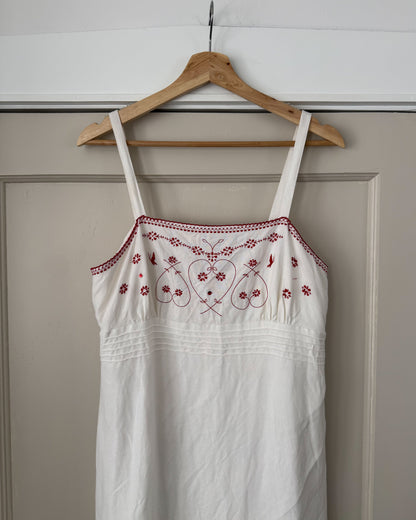 Red Embroidered Dress