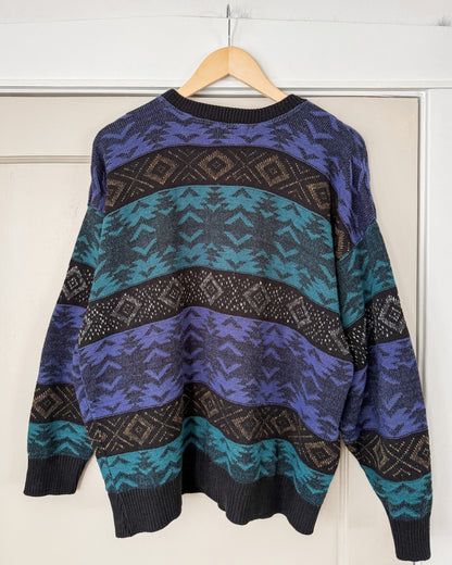 Vintage Geometric Knitted Sweater