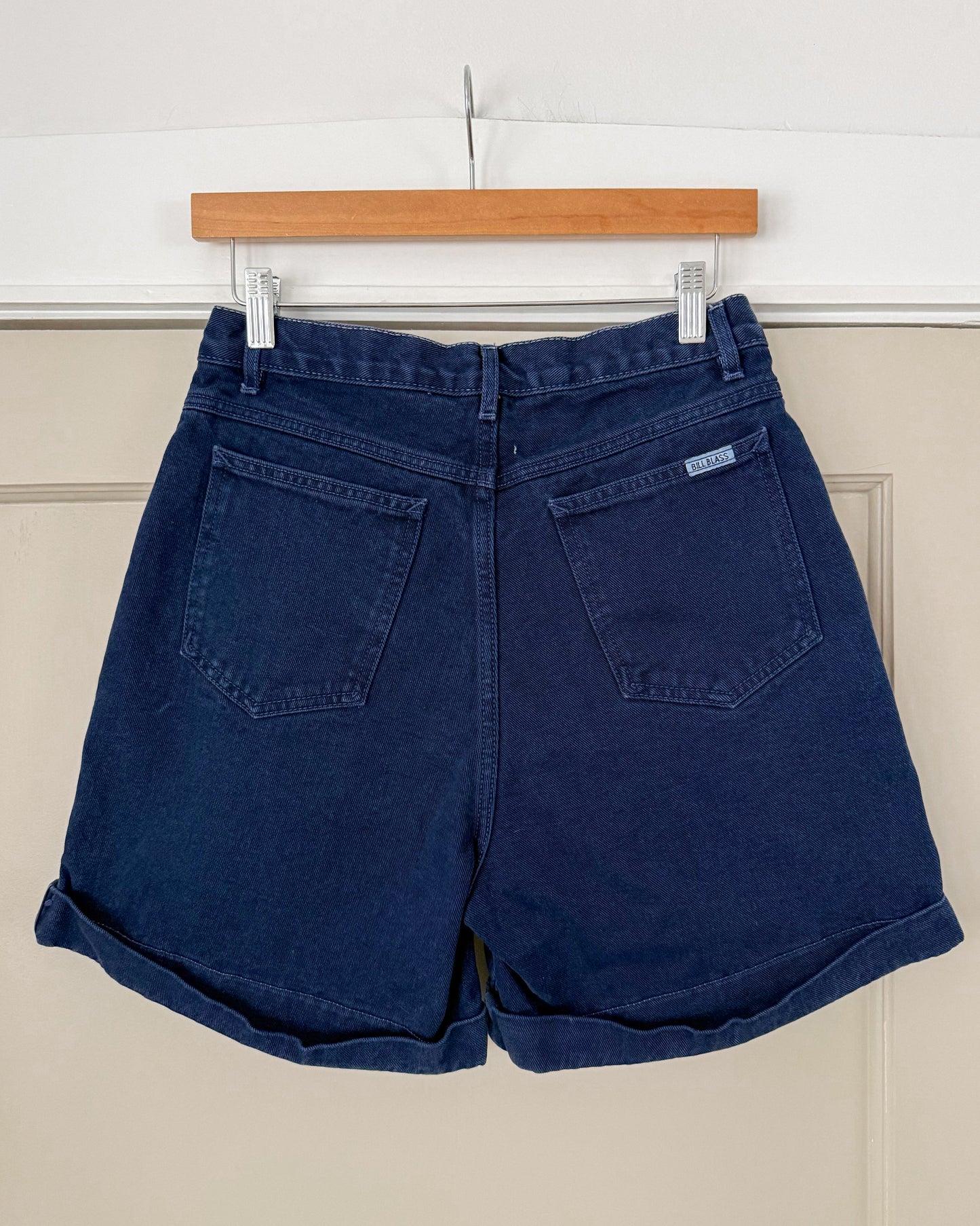 Vintage High Rise Dark Blue Denim Shorts