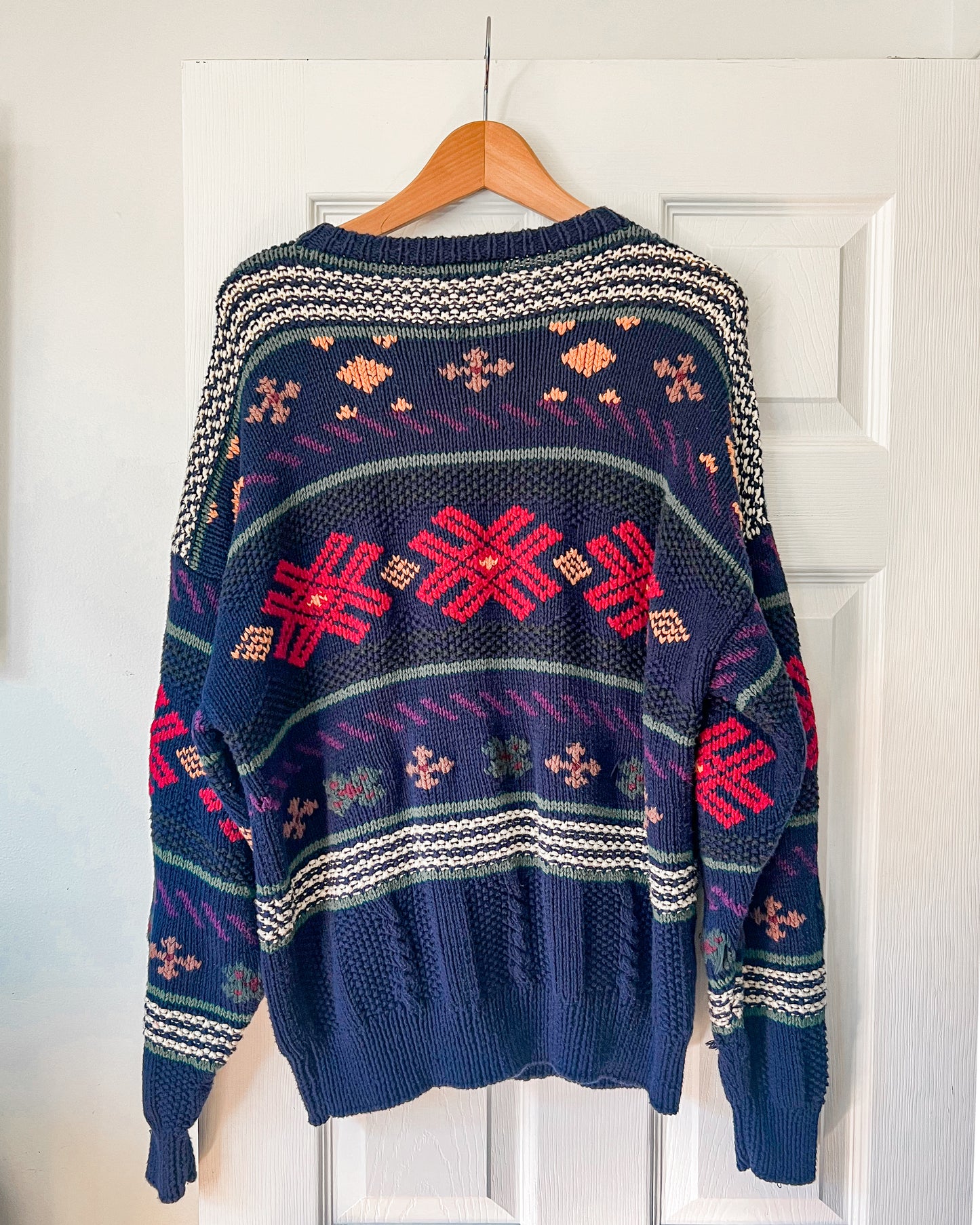 Lands’ End Multi Patterned Knitted Sweater