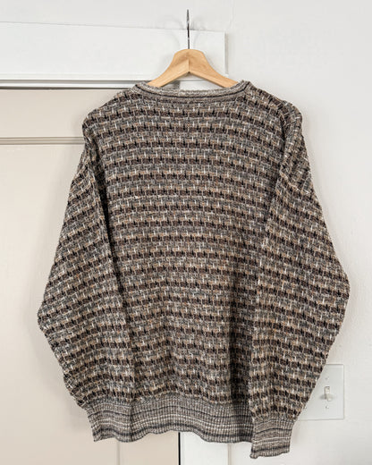 Vintage Patterned Knitted Sweater