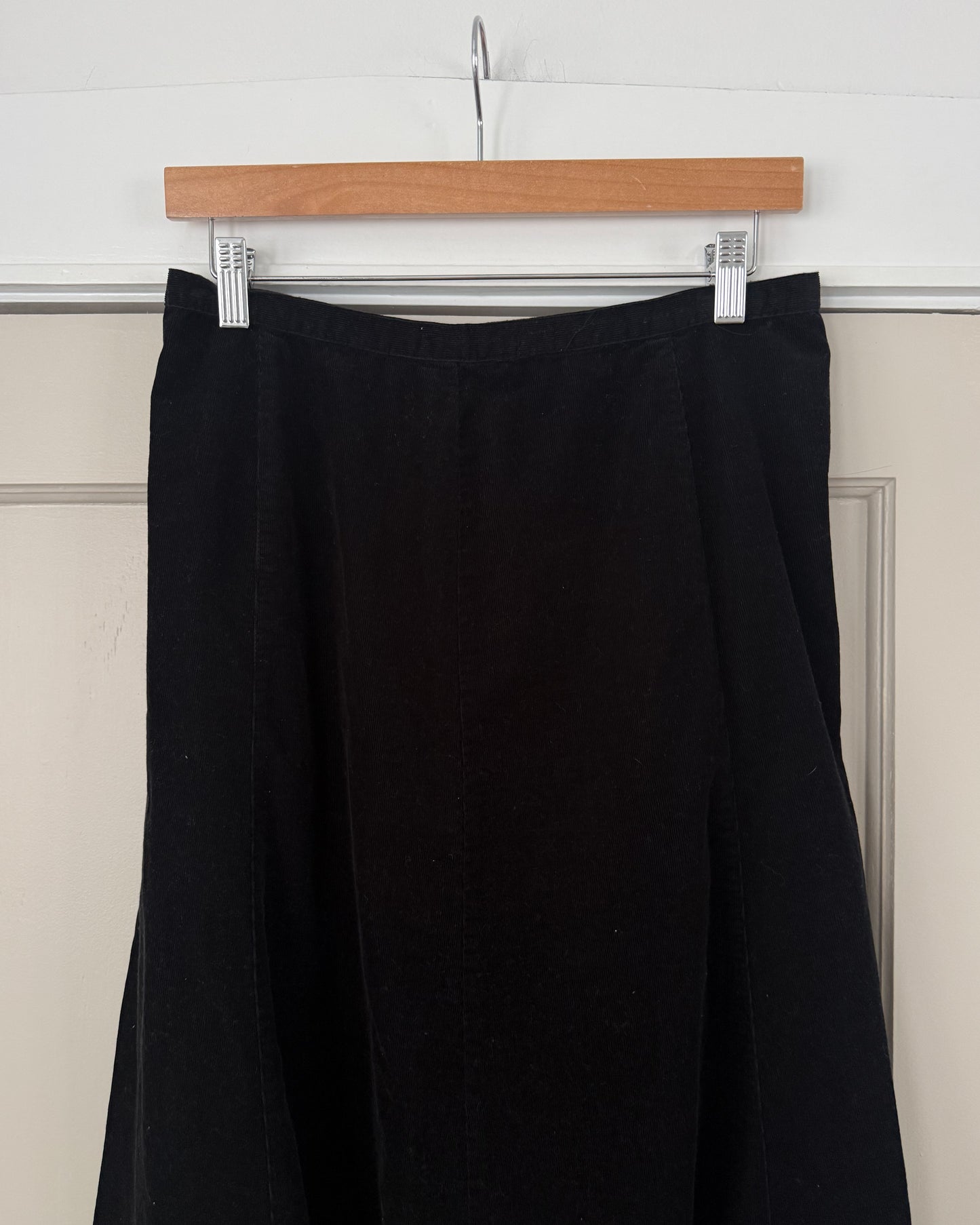 Micro Corduroy Black Skirt