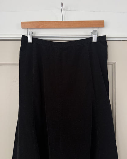 Micro Corduroy Black Skirt