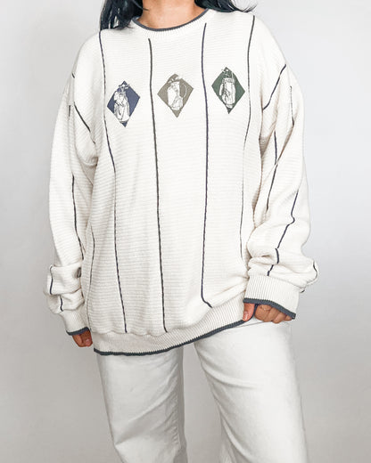 Golf Embroidered Knitted Sweater