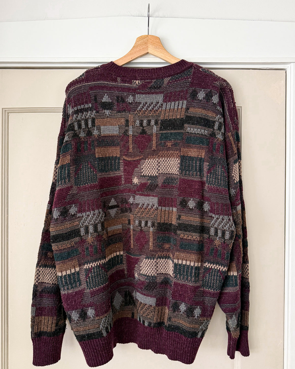 Vintage Multi Pattern Knitted Sweater