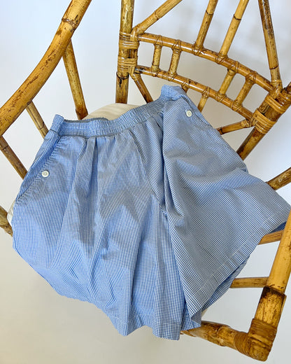 Vintage Blue Patterned Shorts