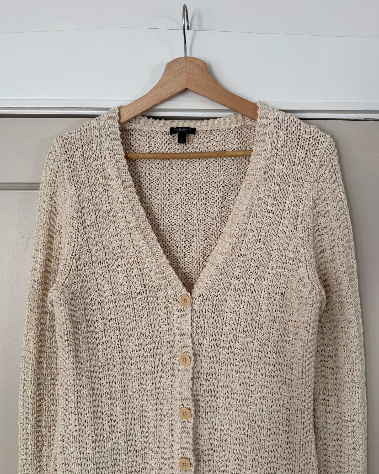 Talbots Cream Cardigan