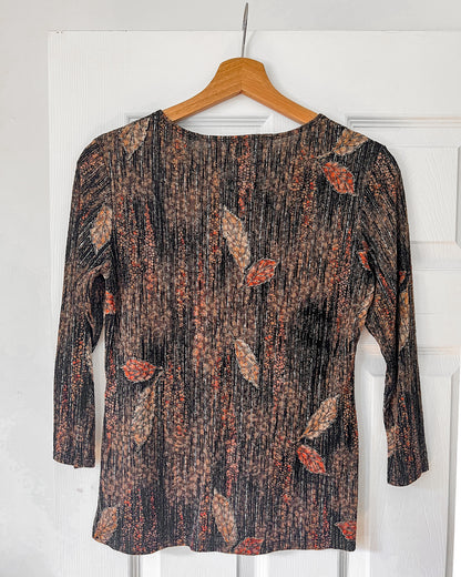 Leaf Gold Sparkle Blouse
