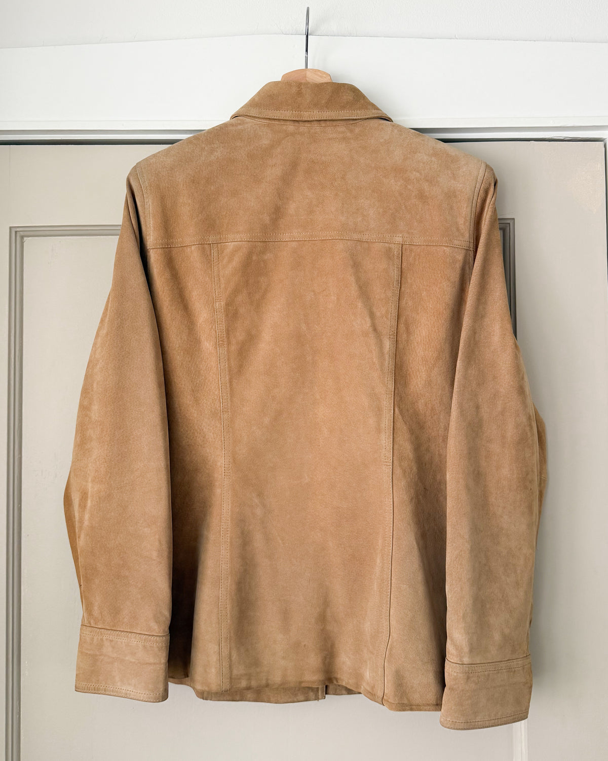 Floral Suede Leather Jacket
