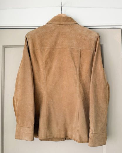 Floral Suede Leather Jacket