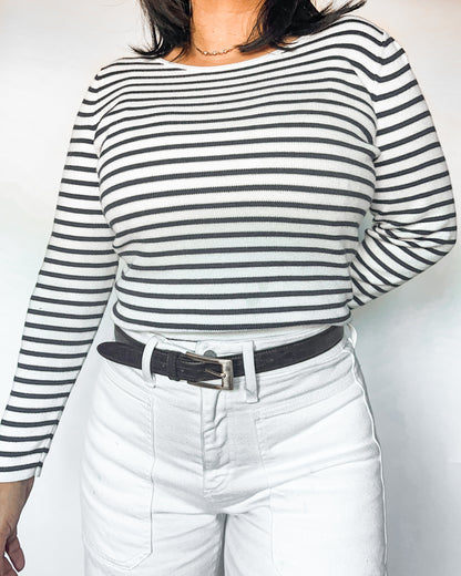 L.L. Bean Striped Long Sleeve Shirt
