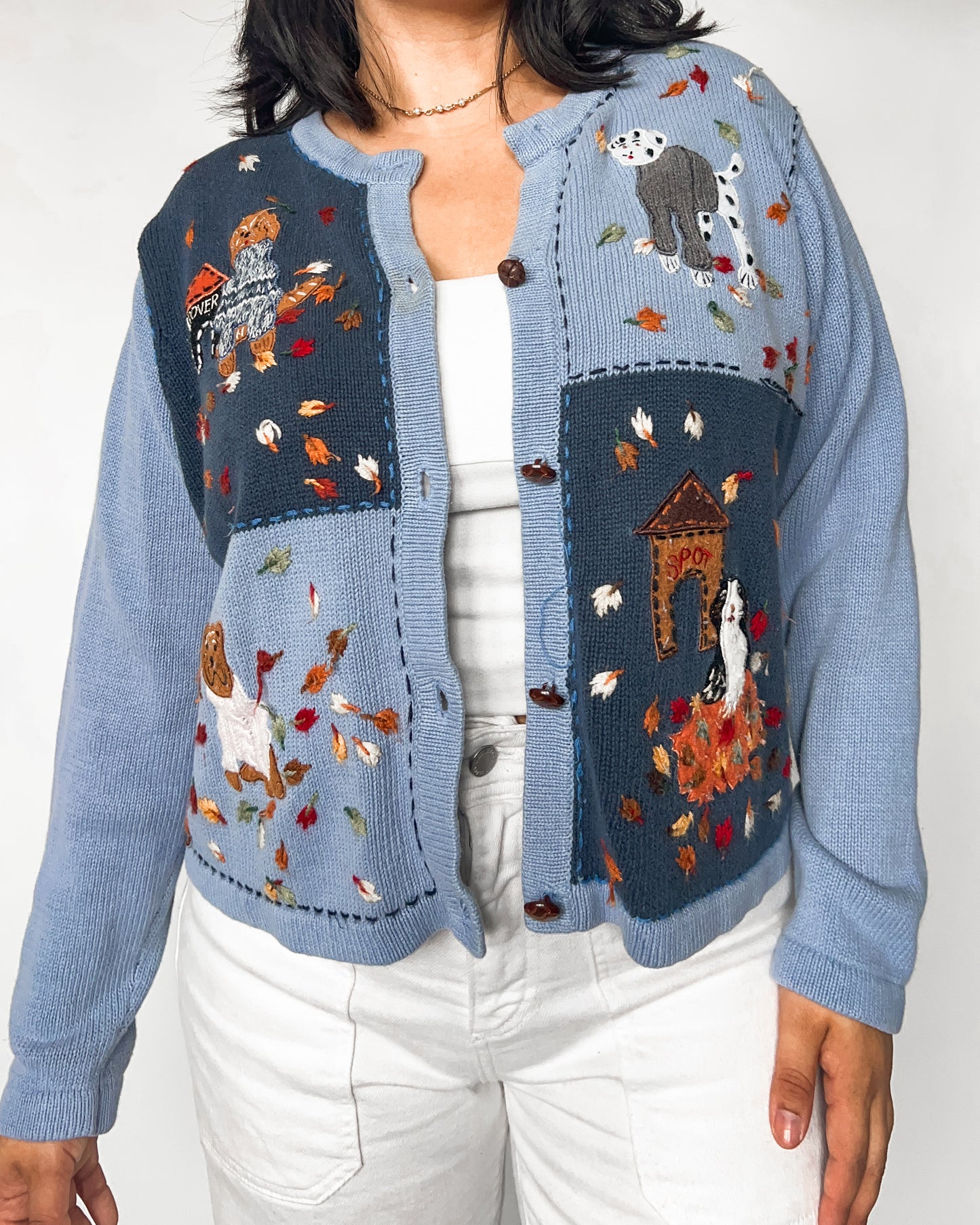 Fall Dog Knitted Cardigan