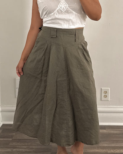 Linen Blend Skirt