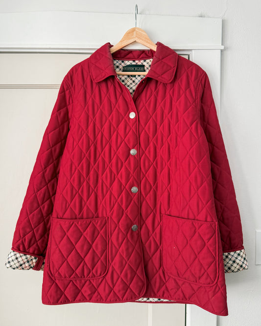 Red Quilted Coat