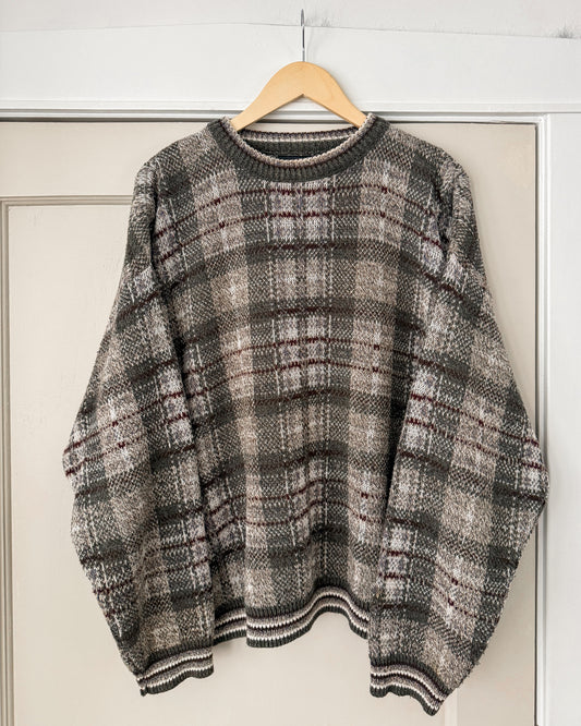 Consensus Plaid Knitted Sweater