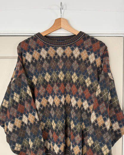 Diamond Pattern Knitted Sweater