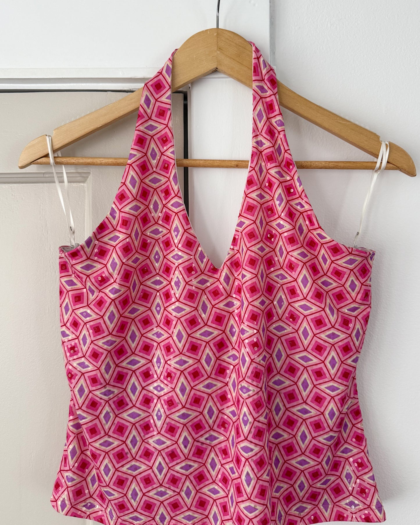 Obe Geometric Halter Top
