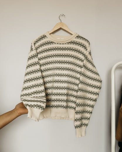 Striped Graphic Knitted Sweater