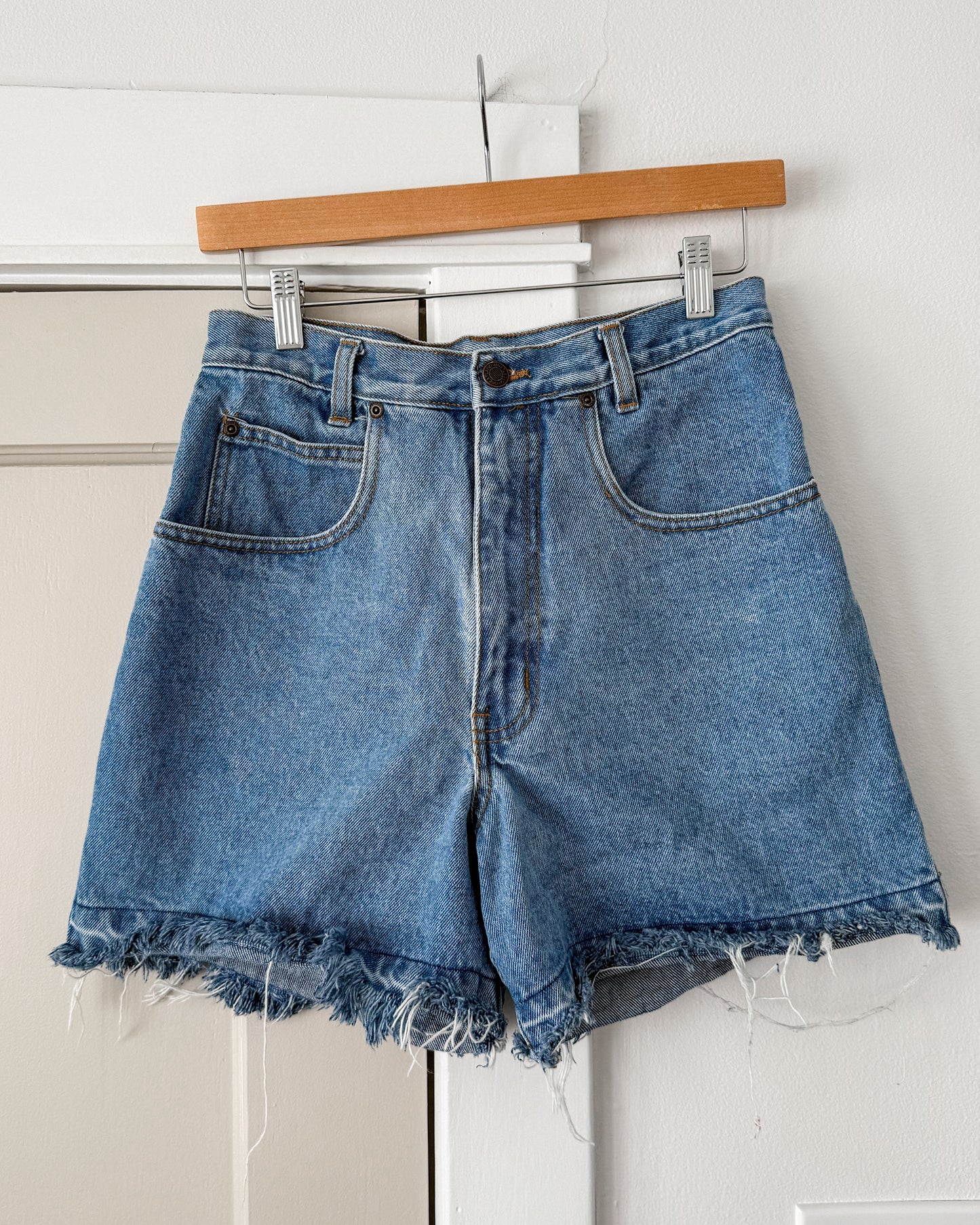 Great Land Denim Fringe Shorts W26