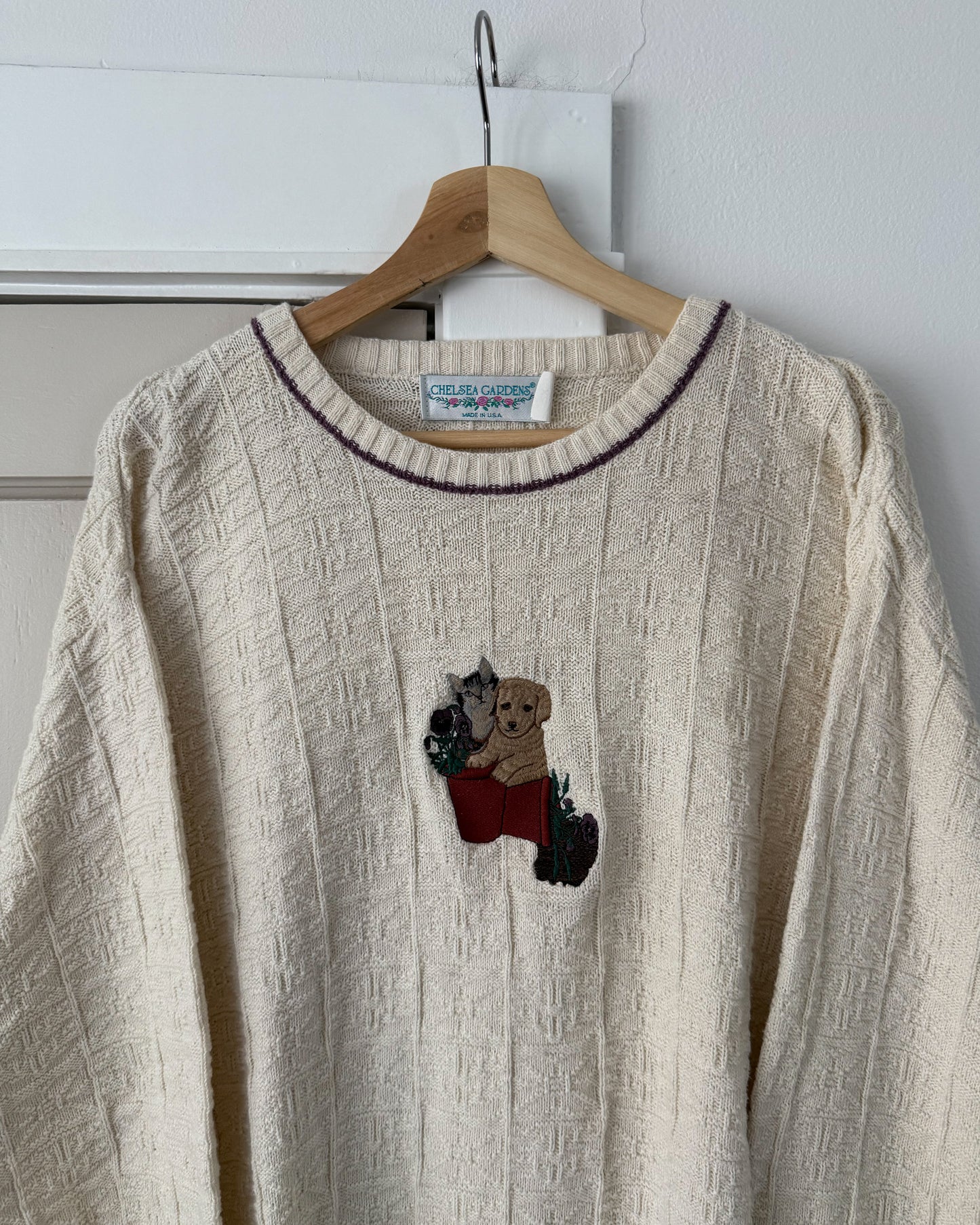 Garden Textured Knitted Sweater