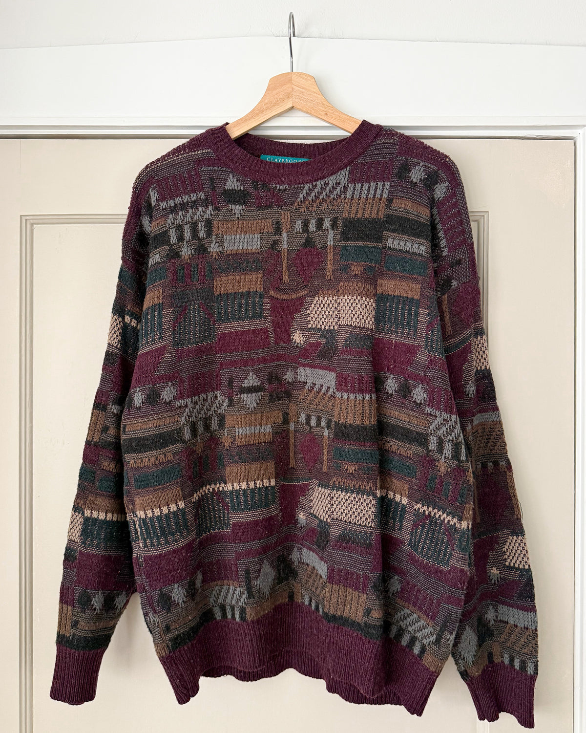 Vintage Multi Pattern Knitted Sweater