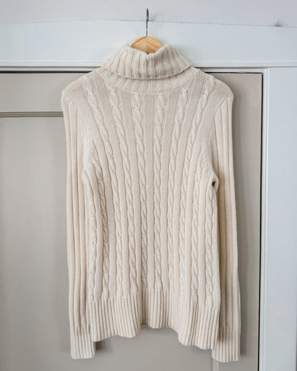 J. Crew Cable Knit Turtle Neck Sweater