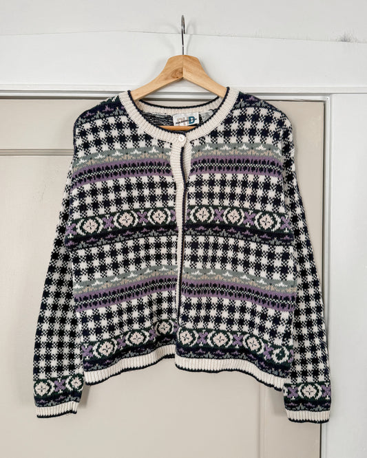 Paul Harris Houndstooth Cardigan