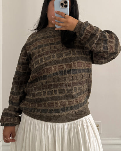 2001 Checkered Knitted Sweater