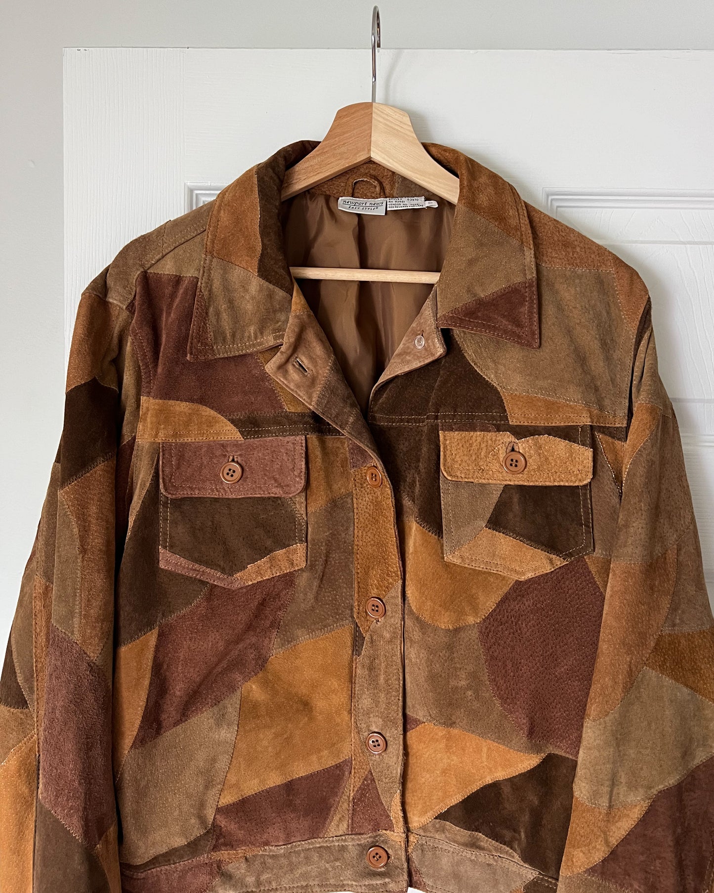 Patchwork Suede Leather Jacket