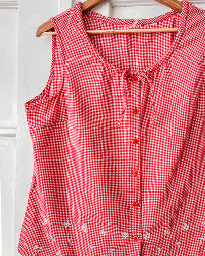 Red Gingham Tank