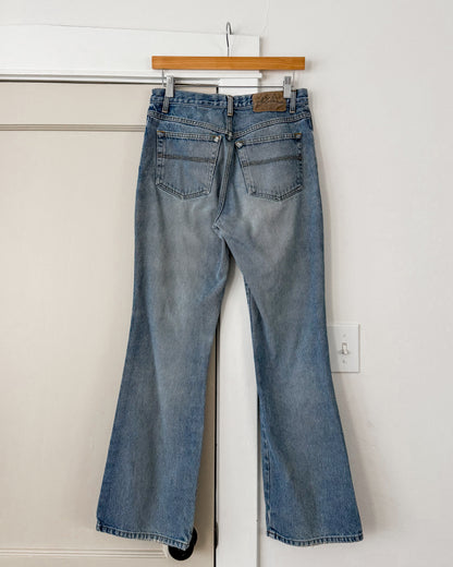 Express Blues Low Rise Wide Leg Jeans