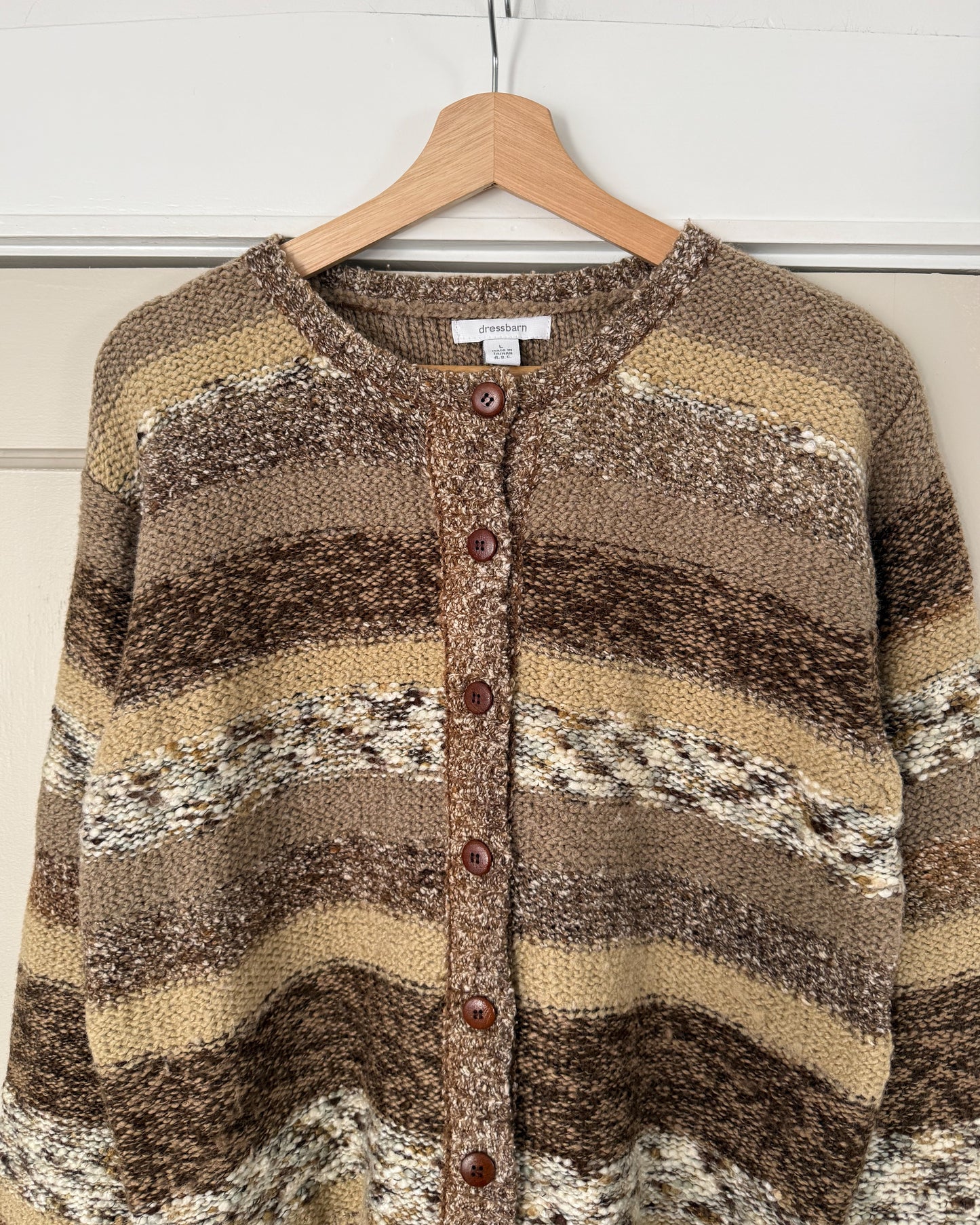 Neutral Striped Cardigan