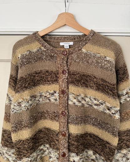 Neutral Striped Cardigan