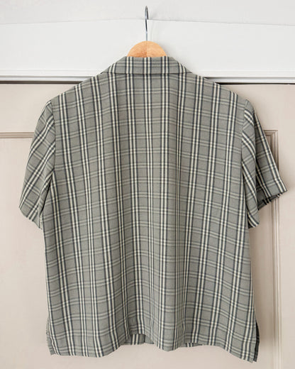 Vintage Cropped Plaid Shirt