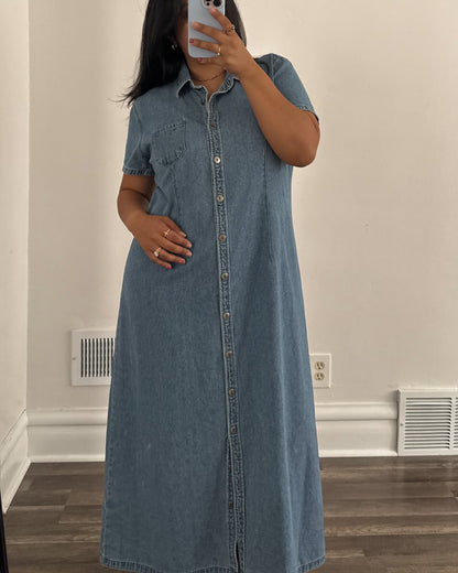 90’s Denim Maxi Dress