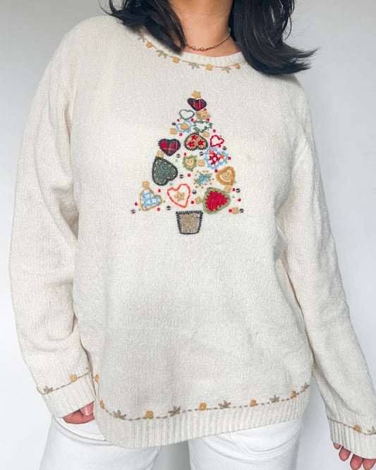 Button Tree Sweater