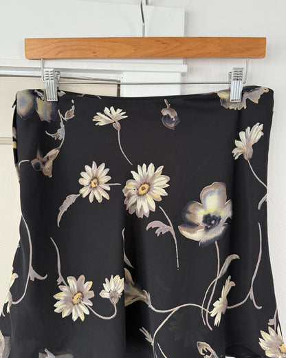Vintage Black Daisy Skirt