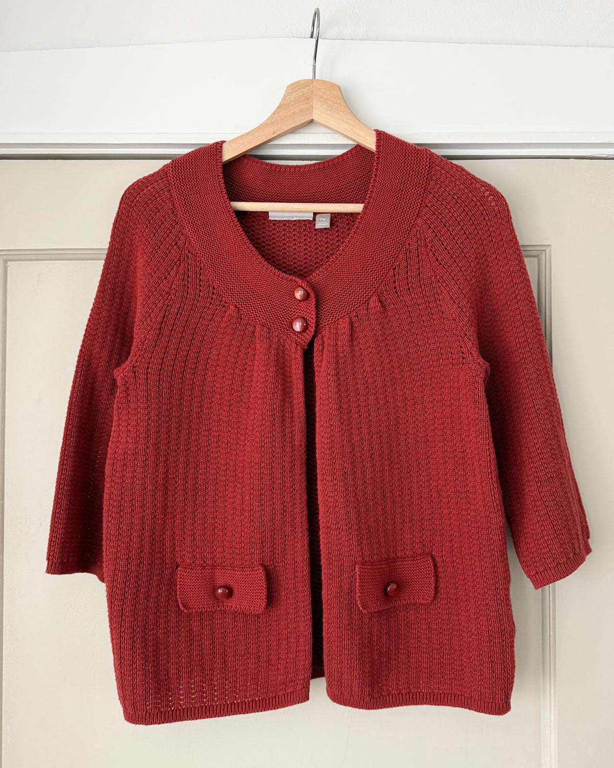 Rust 3/4 Sleeve Cardigan