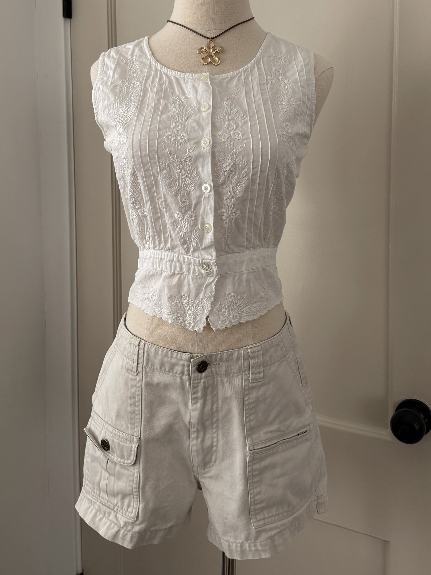 Lee Dungarees Mid Rise Cargo Shorts