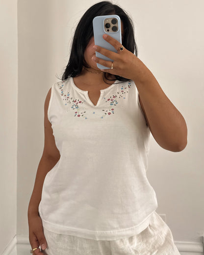 Vintage Embroidered Tank Top