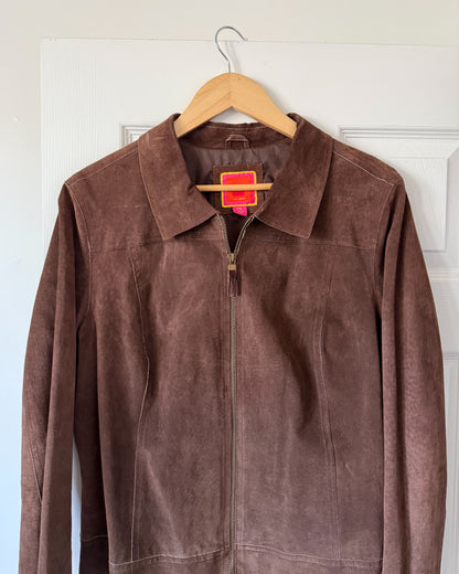 Isaac Mizrahi Suede Leather Jacket