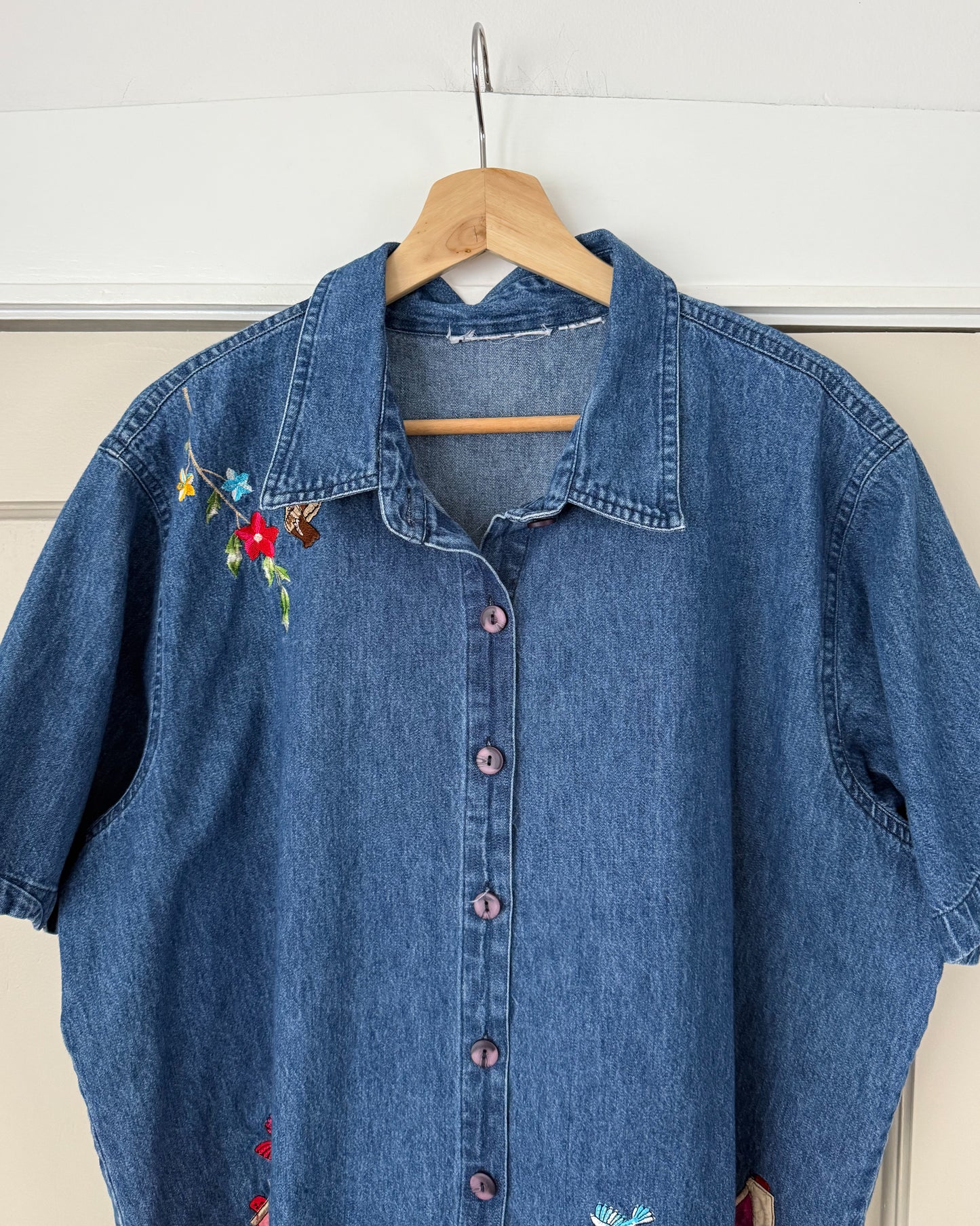 Denim Birdhouse Button Down Shirt