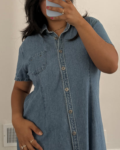 90’s Denim Maxi Dress