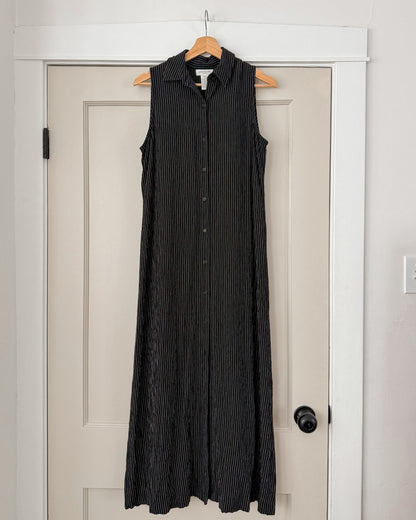 Striped Collared Maxi Dress