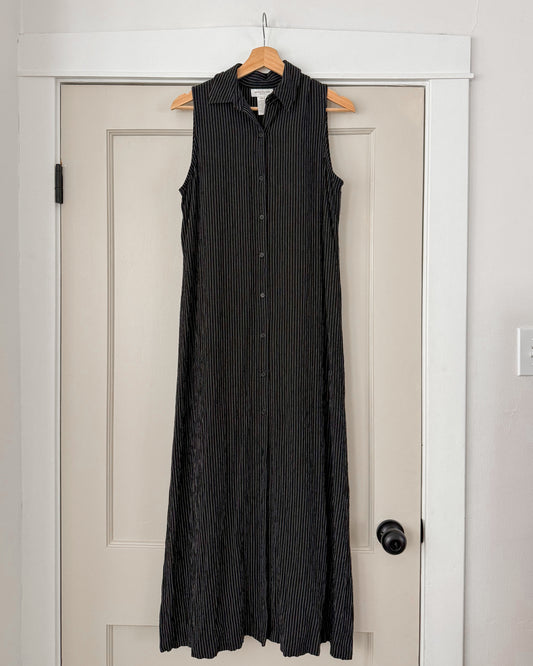 Striped Collared Maxi Dress